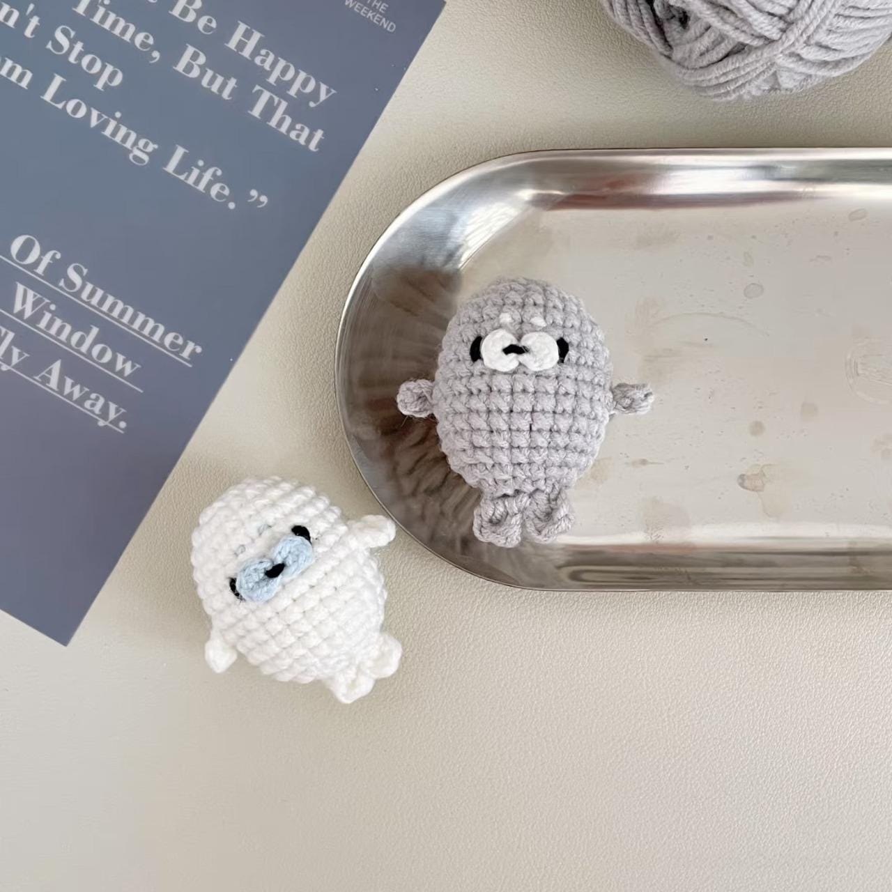 Crochet Seal Amigurumi, Handmade Baby Seal Plush, Cute Ocean Animal, Mini Crochet Seal Toy, Marine Lover Gift, Crochet Sea Animal