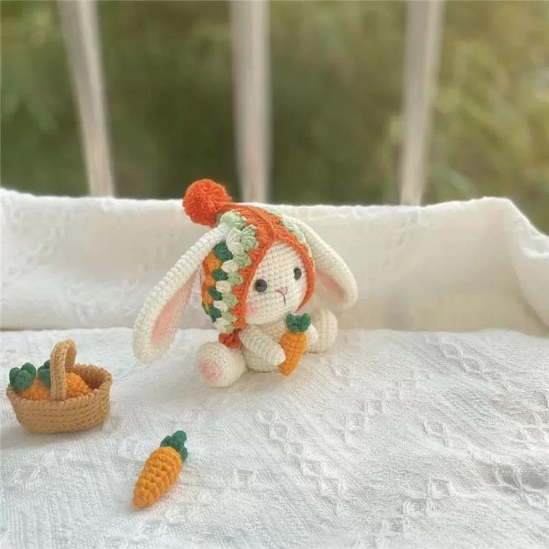 Handmade Crochet Bunny Keychain: Cotton Miffy Bag Charm
