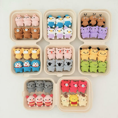 Crochet Animal Keychain: Handmade Plush Amigurumi Bag Charm