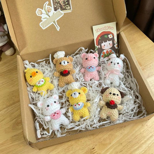 Cute plush keychain, Handmade Amigurumi Plush Crochet Bag Charms, plushie keychain, Bag Charm Plush, Crochet Keychain, Crochet Frog