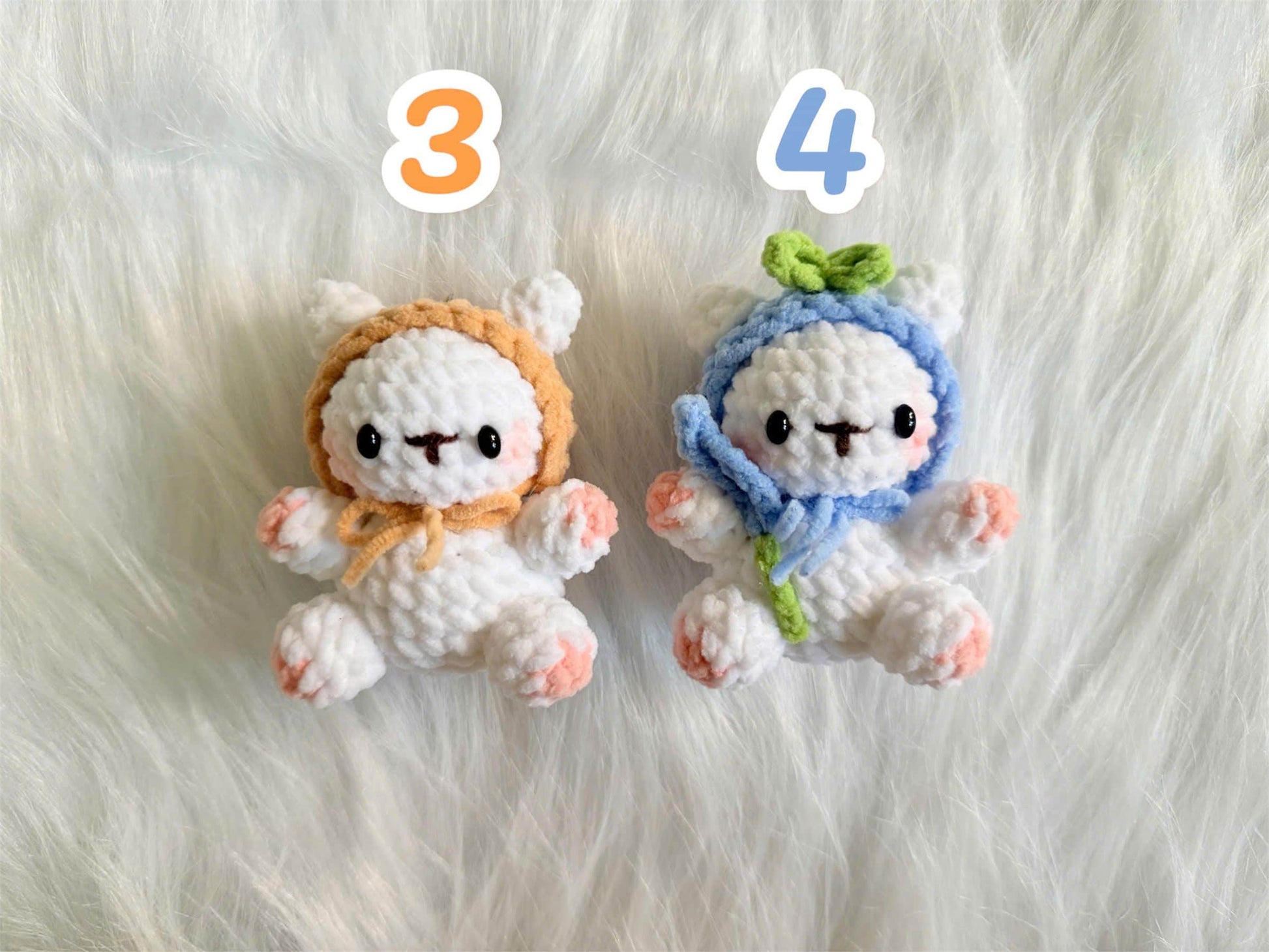 Crochet Cat Keychain: Handmade Chenille Amigurumi Plushie