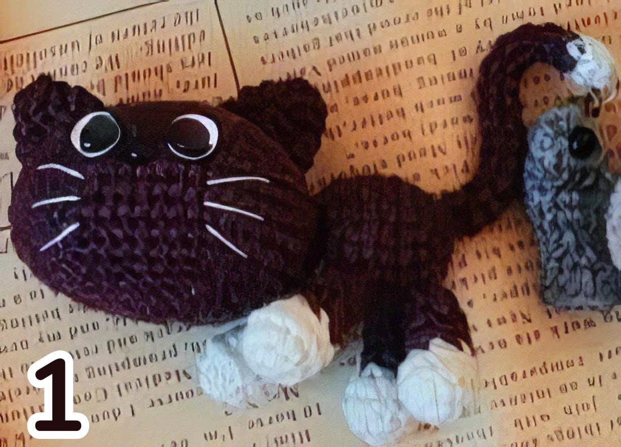 Cute Crochet Cat Keychain, Handmade Amigurumi Cat Plush, Mini Cat Charm, Cat Lover Gift, Kawaii Crochet Animal