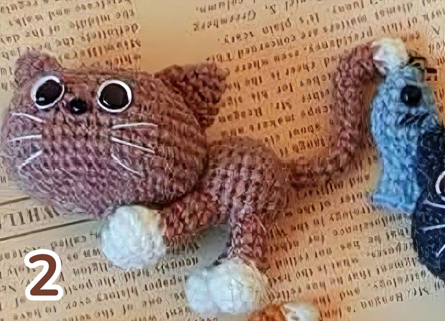 Cute Crochet Cat Keychain, Handmade Amigurumi Cat Plush, Mini Cat Charm, Cat Lover Gift, Kawaii Crochet Animal