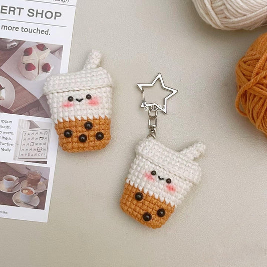 Crochet Boba Keychain, Crochet Boba Plush, Crochet Drink, Amigurumi Bubble Tea Keychain, Handmade Boba Keychain, Crochet Bubble Tea Keychain