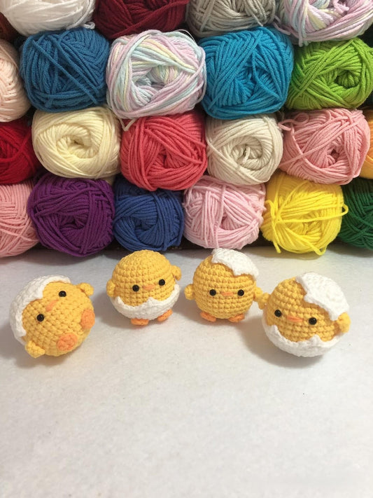 Crochet Easter Chick – Amigurumi Baby Chick in Egg – Handmade Spring Decor – Cute Mini Chick Plush – Easter Basket Gift, Crochet Chick