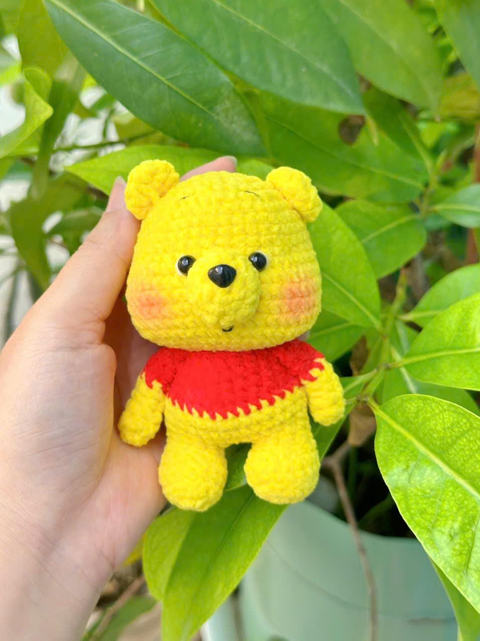 Crochet Winnie Pooh And Friends Set, Cute Animal Crochet Dolls Set – Kawaii Amigurumi Animals – Handmade Mini Plush Toys – Gift Set