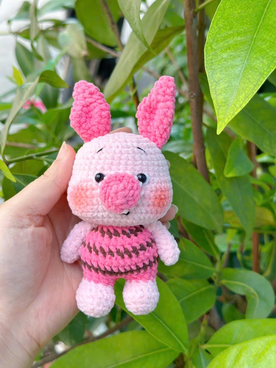 Crochet Winnie Pooh And Friends Set, Cute Animal Crochet Dolls Set – Kawaii Amigurumi Animals – Handmade Mini Plush Toys – Gift Set