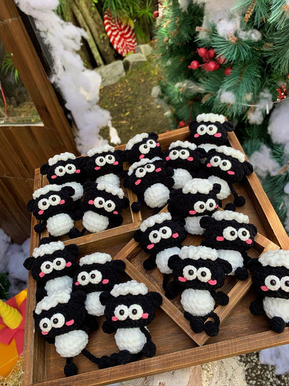 Cute Sheep Crochet Doll – Kawaii Lamb Amigurumi – Crochet Sheep Keychain – Handmade Animal Toy – Small Crochet Gift, Shaun the Sheep